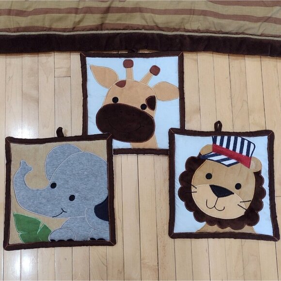 Lambs & Ivy Safari Express Animal Train Nursery Set Comforter Crib Sheet Wall - Picture 6 of 12